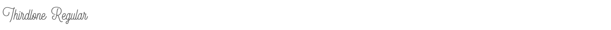 Thirdlone Thirdlone DEMO.ttf font preview